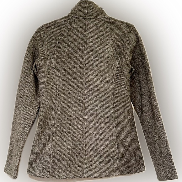 Athleta Stroll Fleece Full Zip Jacket Zip Pockets Seaming Heather Gray Size XS - Picture 3 of 8